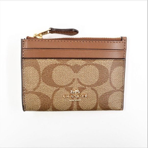 Coach Handbags - Coach Mini Skinny ID Key Ring Coin Case Signature Wallet - FCM40